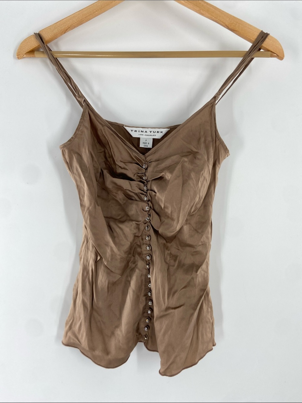 Trina Turk Tan Tank Top Size P Gently Used